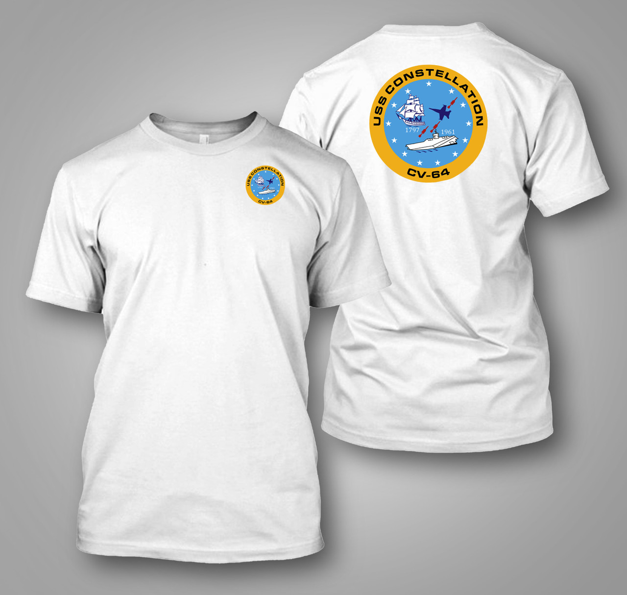 USS Constellation (CV-64) Aircraft Carrier White T-Shirt